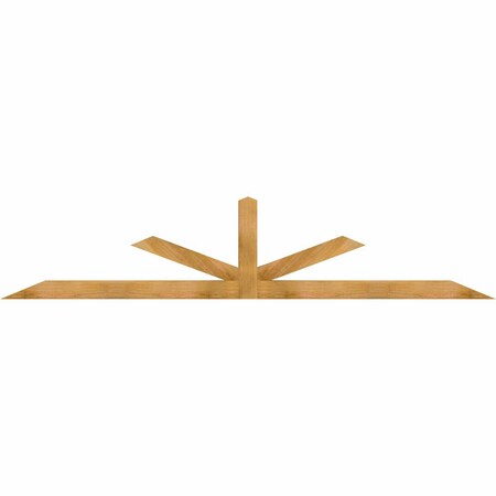 Ekena Millwork Saratoga Rough Sawn Timber Gable Bracket, Western Red Cedar, 108"W x 22"H x 4"D x 4"F, 5/12 Pitch GBW108X22X0404SAR00RWR